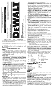 Dewalt DW328 Instruction Manual