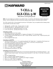 Hayward T-CELL-3 T-CELL-3 and GLX-CELL-3-W Manual