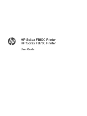 HP Scitex FB500 HP Scitex FB500 and FB700 Printer Series - User Guide