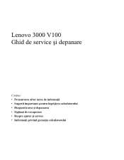 Lenovo V100 (Romanian) Service and Troubleshooting Guide