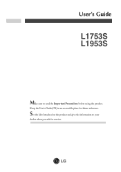 LG L1953S Owner's Manual (English)