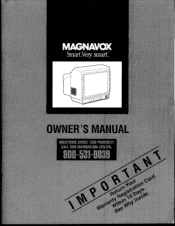 Magnavox PR1310C User manual,  English (US)