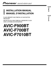 Pioneer AVIC-F900BT Installation Manual