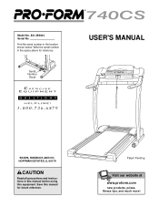 ProForm 745 Cs Treadmill English Manual