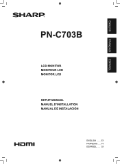 Sharp PN-C703B Quick Start Guide