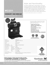 ViewSonic W2201 Brochure