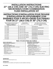 Whirlpool WOC54EC7HB Installation Instructions