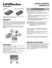 LiftMaster PPLV1-10 Instructions - Spanish