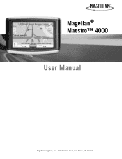 Magellan Maestro 4000 Manual - English