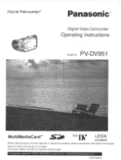 Panasonic PVDV951 PVDV951 User Guide