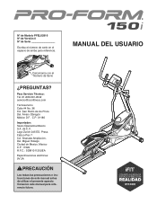 ProForm 150i Elliptical Spanish Manual