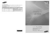 Samsung PN58B650S1F User Manual (ENGLISH)
