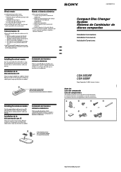 Sony CDX-555RF Installation/Connections Instructions (English/Español)