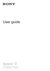 Sony Ericsson Xperia E User Guide