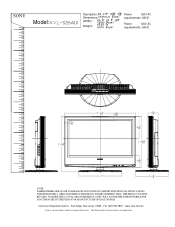 Sony KLV-S26A10 Dimensions Diagrams