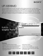 Sony UPX898MD Specification Sheet UP-X898MD Specification Sheet