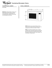 Whirlpool MT4155SPT Dimension Guide