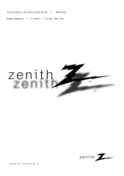 Zenith C30W46 Operating Guide