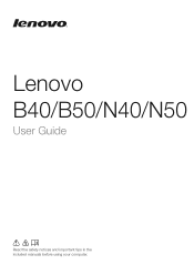 Lenovo B40-80 (English) User Guide - Lenovo B40-xx, B50-xx