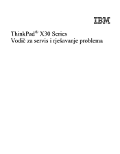 Lenovo ThinkPad X30 Croatian - Service and Troubleshooting Guide for ThinkPad X30