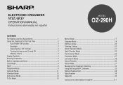 Sharp OZ 290H Operation Manual