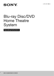 Sony BDV-E980W Operating Instructions