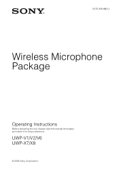 Sony UWPV6/4244 Operating Instructions