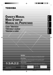 Toshiba 13A22 Owners Manual