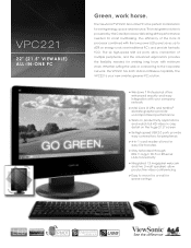 ViewSonic VPC221 VPC221 Datasheet Hi Res (English, US)
