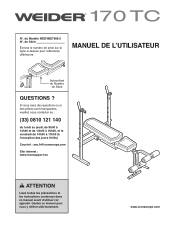 Weider 170 Tc Bench French Manual