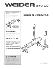 Weider 340 Lc Bench French Manual