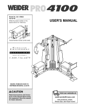 Weider Pro 4100 English Manual