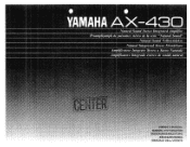 Yamaha AX-430 Owner's Manual
