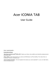 Acer Iconia W500P User Manual