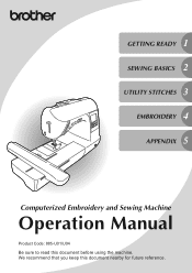 Brother International SB8000 Operation Manual
