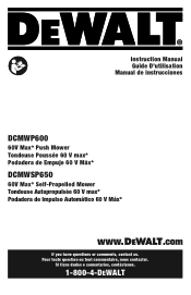 Dewalt DCMWP600X2 Instructional Manual - Type 1