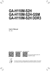 Gigabyte GA-H110M-S2H DDR3 User Manual