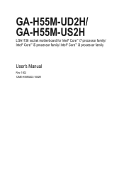 Gigabyte GA-H55M-UD2H Manual
