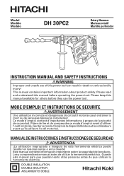 Hitachi DH30PC2 Instruction Manual