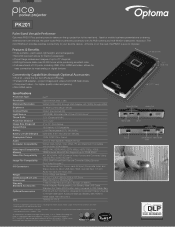 Optoma PK201 Brochure