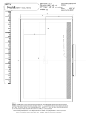 Sony XBR-60LX900 Dimensions Diagram