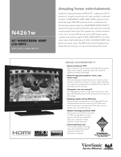 ViewSonic N4261W N4261w PDF Spec Sheet