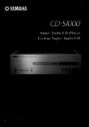 Yamaha CDS1000 Owner's Manual
