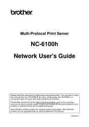 Brother International NC6100H Network Users Manual - English