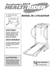 HealthRider Softstrider 225p Treadmill French Manual