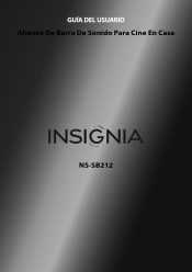 Insignia NS-SB212 User Manual (Spanish)