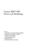 Lenovo V100 (Swedish) Service and Troubleshooting Guide