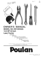 Poulan HD145H42A User Manual