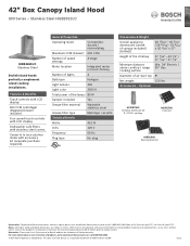Bosch HIB82651UC Product Specification Sheet