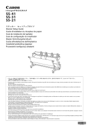 Canon imagePROGRAF TX-4000 MFP T36 imagePROGRAF SS-41 / SS-31 / SS-21 Stacker Setup Guide